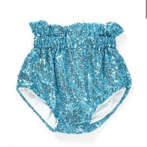 SEQUINS DIAPER COVER BLUE BABY BLOOMER- Honeydewusa
